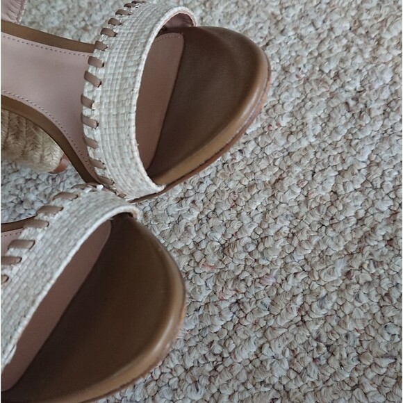 AQUA Almond Toe Woven block Heel Sandals size 36.5 - Picture 8 of 15